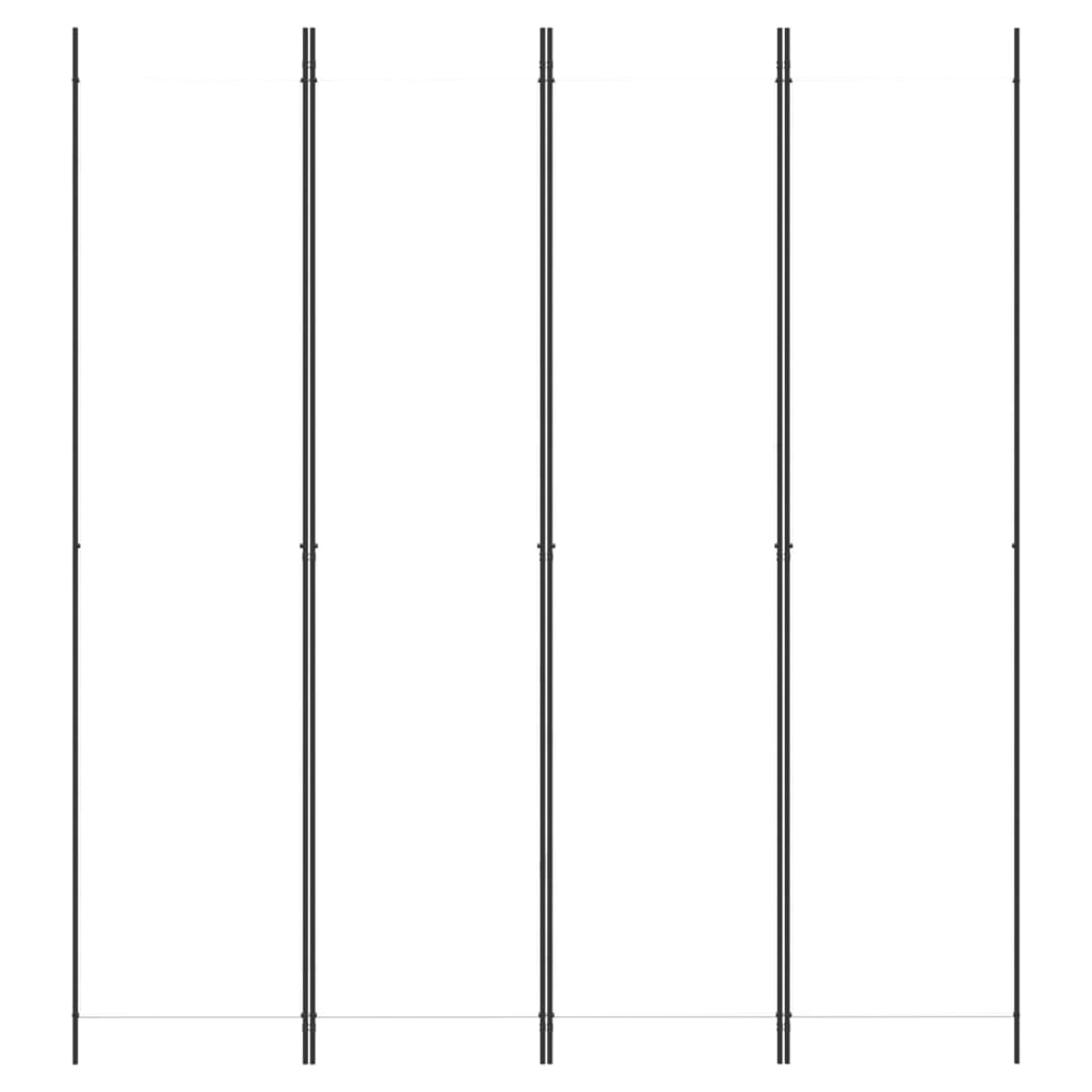 Divisorio a 4 Pannelli Bianco 200x220 cm Tessuto - homemem39