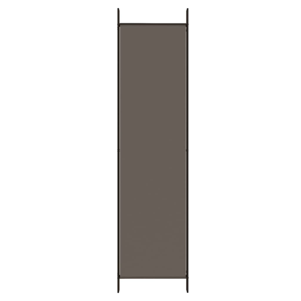 Divisorio a 4 Pannelli Antracite 200x220 cm Tessuto - homemem39