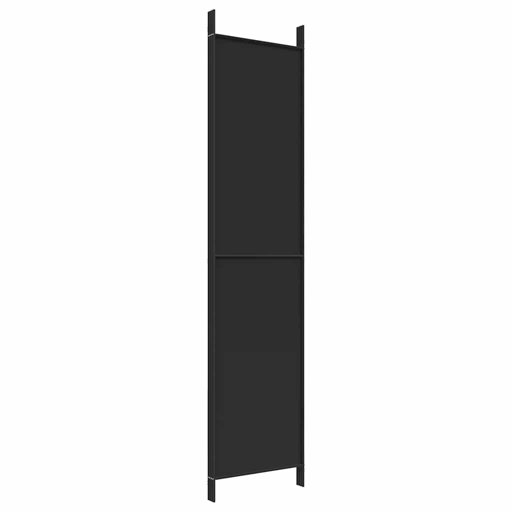 Divisorio a 4 Pannelli Nero 200x220 cm in Tessuto - homemem39
