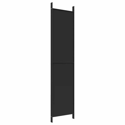 Divisorio a 4 Pannelli Nero 200x220 cm in Tessuto - homemem39