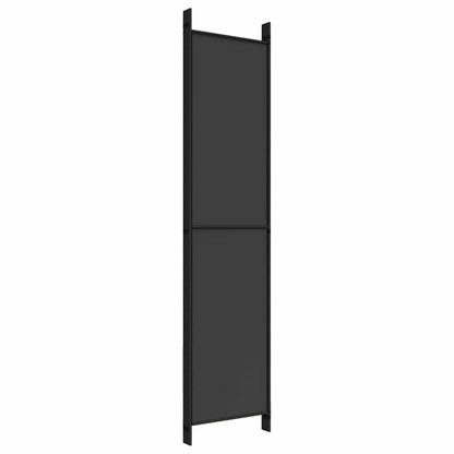 Divisorio 5 Pannelli Nero 250x220 cm Tessuto - homemem39