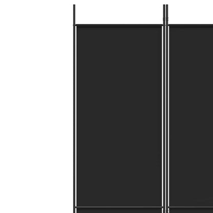 Divisorio 5 Pannelli Nero 250x220 cm Tessuto - homemem39