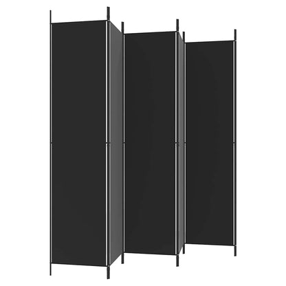 Divisorio a 6 Pannelli Nero 300x220 cm in Tessuto - homemem39