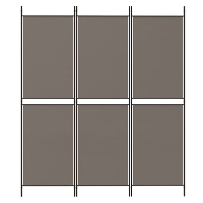 Divisorio a 3 Pannelli Antracite 150x180 cm in Tessuto - homemem39