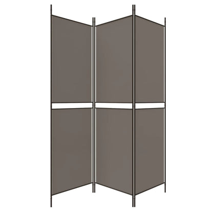 Divisorio a 3 Pannelli Antracite 150x180 cm in Tessuto - homemem39