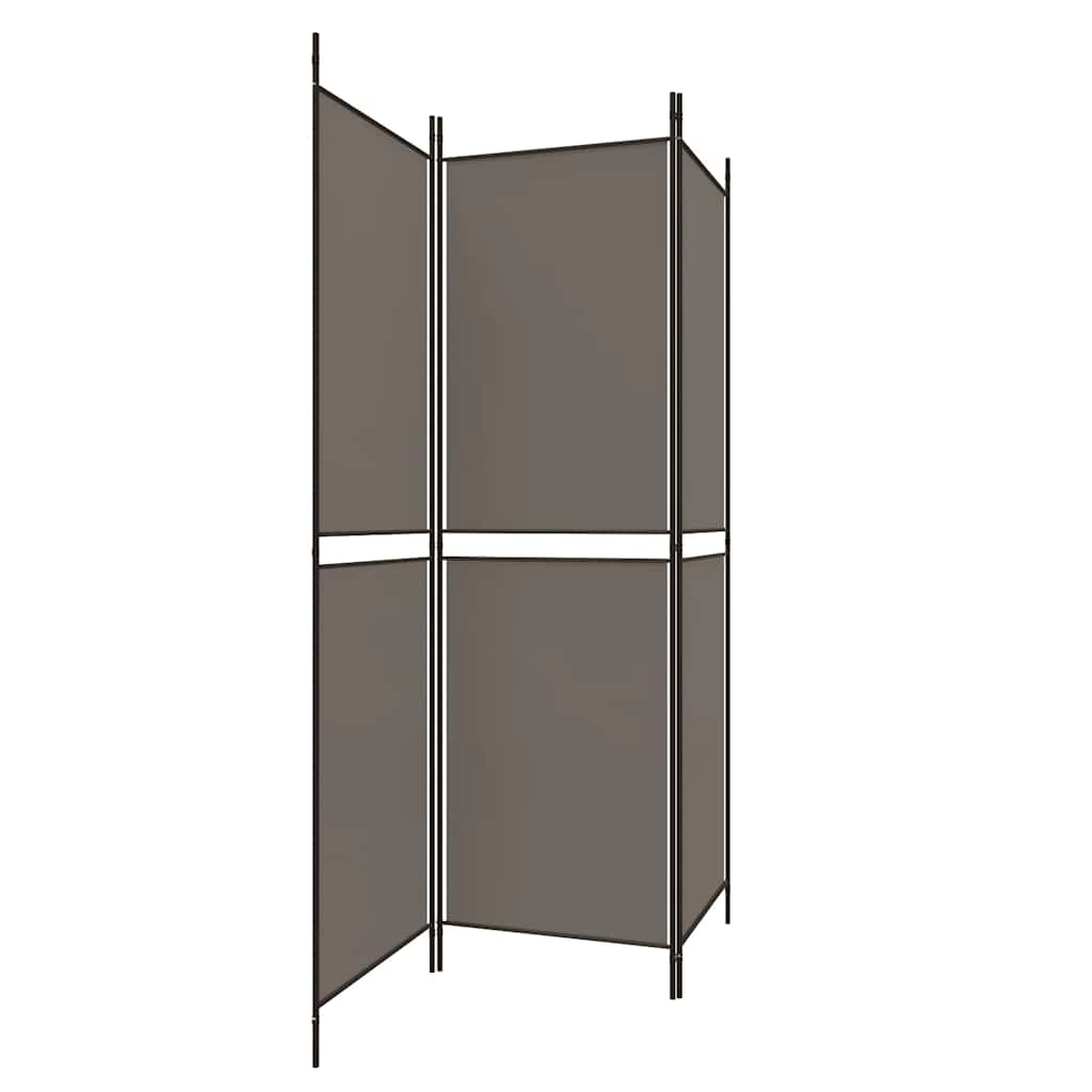 Divisorio a 3 Pannelli Antracite 150x180 cm in Tessuto - homemem39