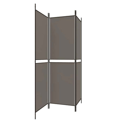 Divisorio a 3 Pannelli Antracite 150x180 cm in Tessuto - homemem39