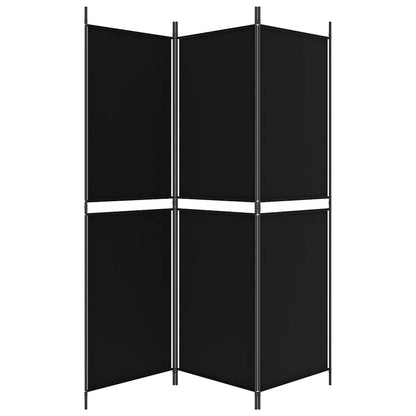 Divisorio a 3 Pannelli Nero 150x180 cm in Tessuto - homemem39