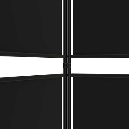 Divisorio a 3 Pannelli Nero 150x180 cm in Tessuto - homemem39