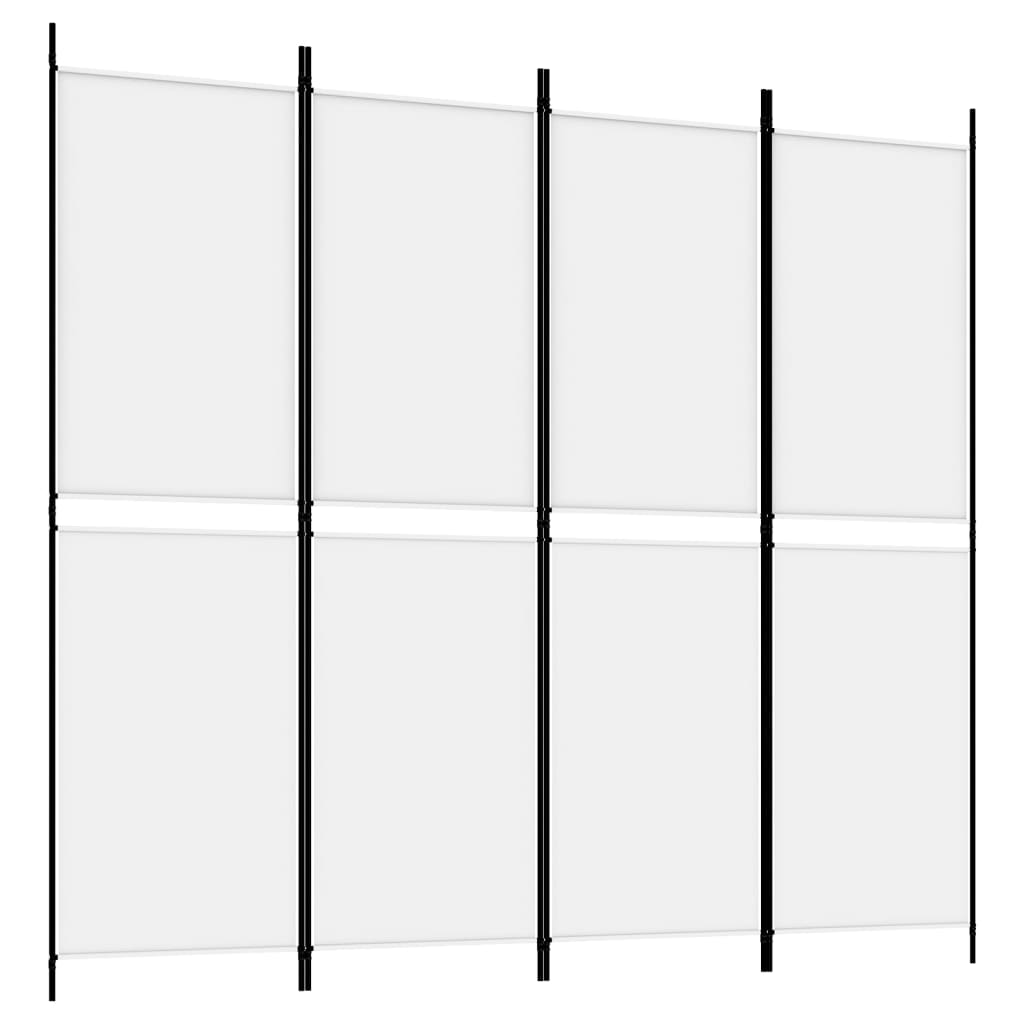 Divisorio a 4 Pannelli Bianco 200x180 cm Tessuto | homemem39