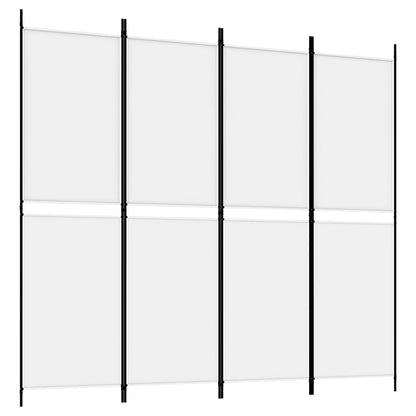 Divisorio a 4 Pannelli Bianco 200x180 cm Tessuto | homemem39