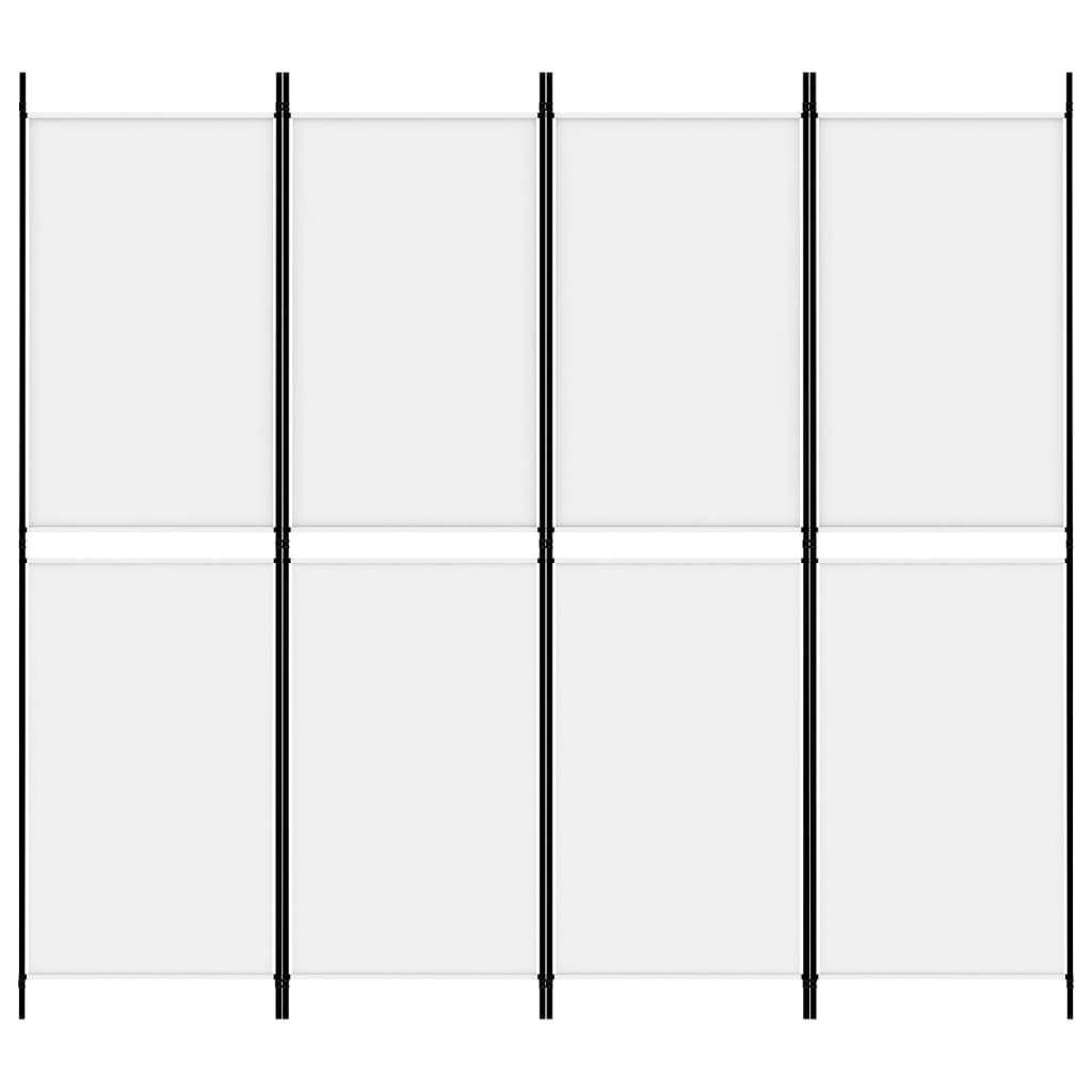 Divisorio a 4 Pannelli Bianco 200x180 cm Tessuto | homemem39