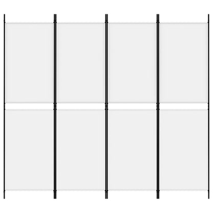 Divisorio a 4 Pannelli Bianco 200x180 cm Tessuto | homemem39