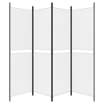 Divisorio a 4 Pannelli Bianco 200x180 cm Tessuto - homemem39