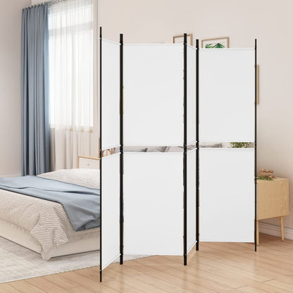 Divisorio a 4 Pannelli Bianco 200x180 cm Tessuto | homemem39