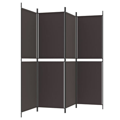 Divisorio a 4 Pannelli Marrone 200x180 cm in Tessuto | homemem39