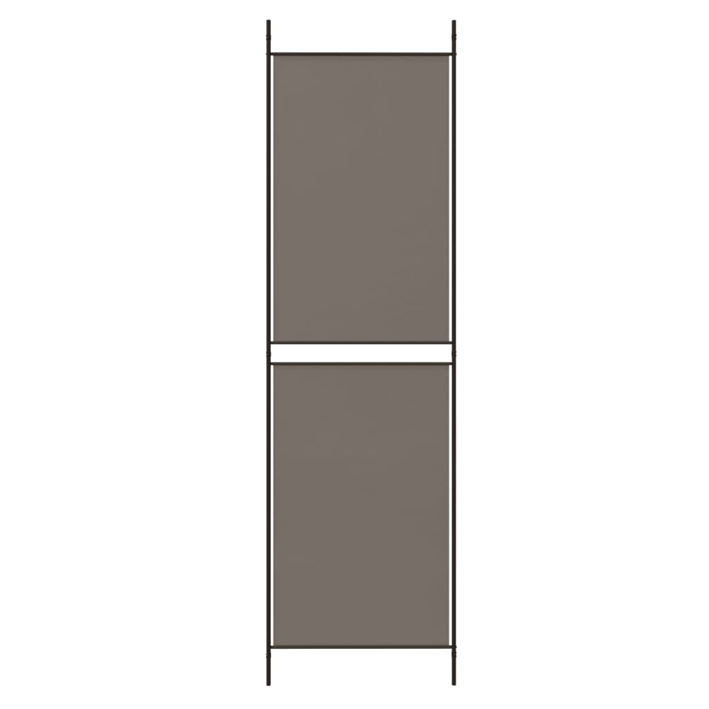 Divisorio a 4 Pannelli Antracite 200x180 cm Tessuto - homemem39