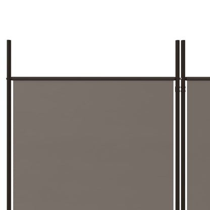 Divisorio a 4 Pannelli Antracite 200x180 cm Tessuto - homemem39