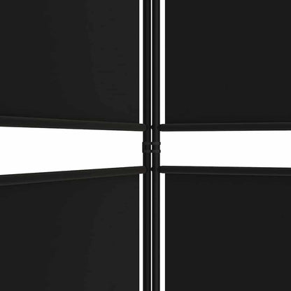 Divisorio a 4 Pannelli Nero 200x180 cm in Tessuto - homemem39
