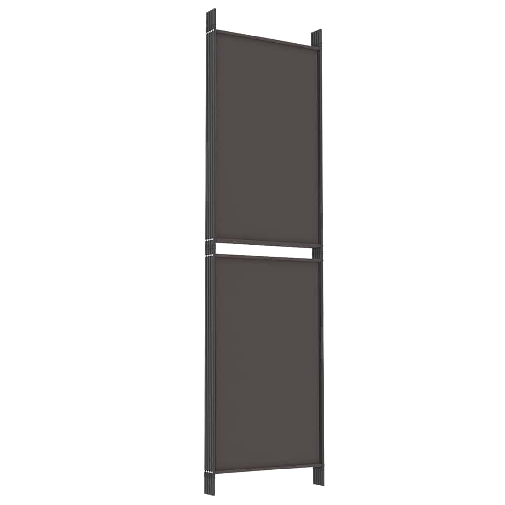 Divisorio a 5 Pannelli Marrone 250x180 cm in Tessuto | homemem39