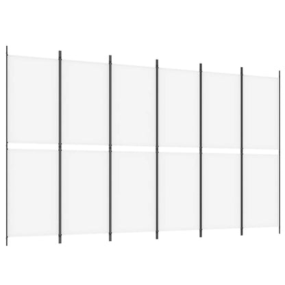 Divisorio a 6 Pannelli Bianco 300 x 180 cm Tessuto | homemem39