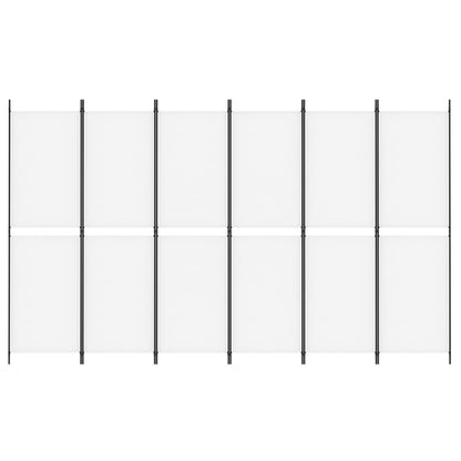 Divisorio a 6 Pannelli Bianco 300 x 180 cm Tessuto | homemem39