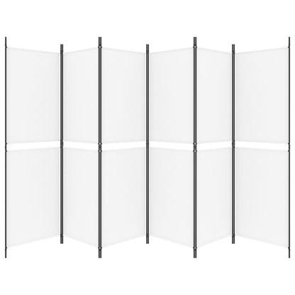 Divisorio a 6 Pannelli Bianco 300 x 180 cm Tessuto - homemem39