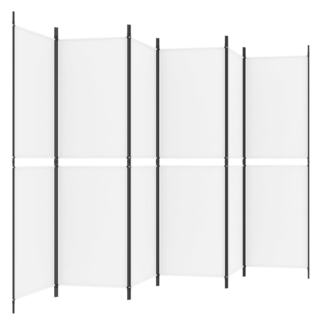 Divisorio a 6 Pannelli Bianco 300 x 180 cm Tessuto | homemem39