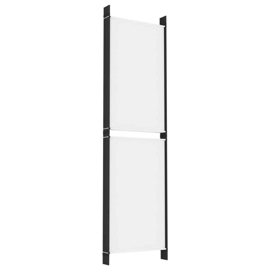 Divisorio a 6 Pannelli Bianco 300 x 180 cm Tessuto - homemem39