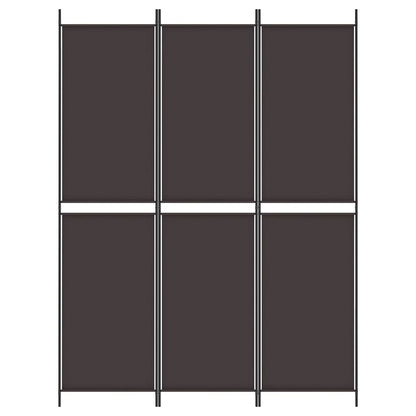 Divisorio a 3 Pannelli Marrone 150x200 cm in Tessuto | homemem39
