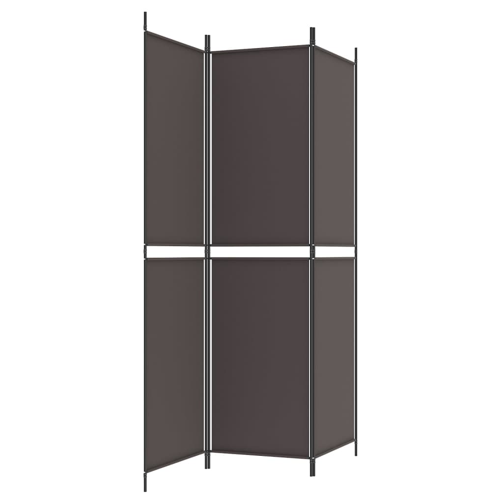 Divisorio a 3 Pannelli Marrone 150x200 cm in Tessuto | homemem39