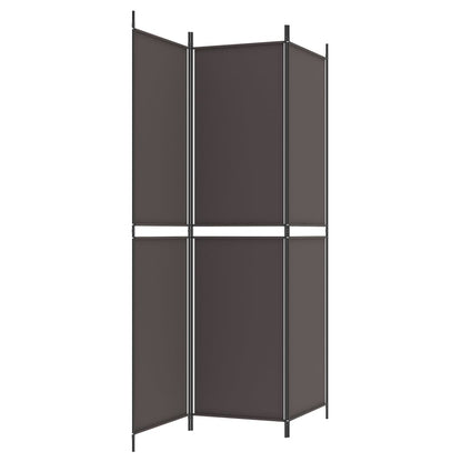 Divisorio a 3 Pannelli Marrone 150x200 cm in Tessuto | homemem39