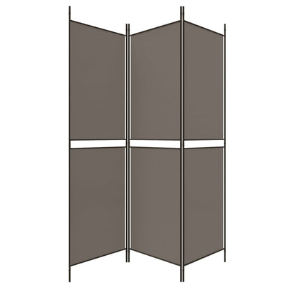 Divisorio a 3 Pannelli Antracite 150x200 cm in Tessuto - homemem39
