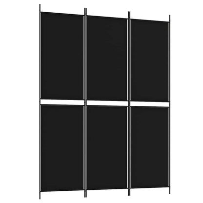 Divisorio a 3 Pannelli Nero 150x200 cm in Tessuto - homemem39