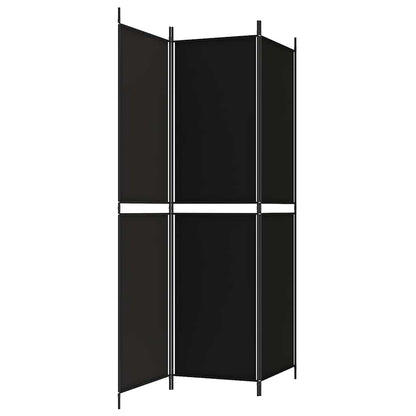 Divisorio a 3 Pannelli Nero 150x200 cm in Tessuto - homemem39