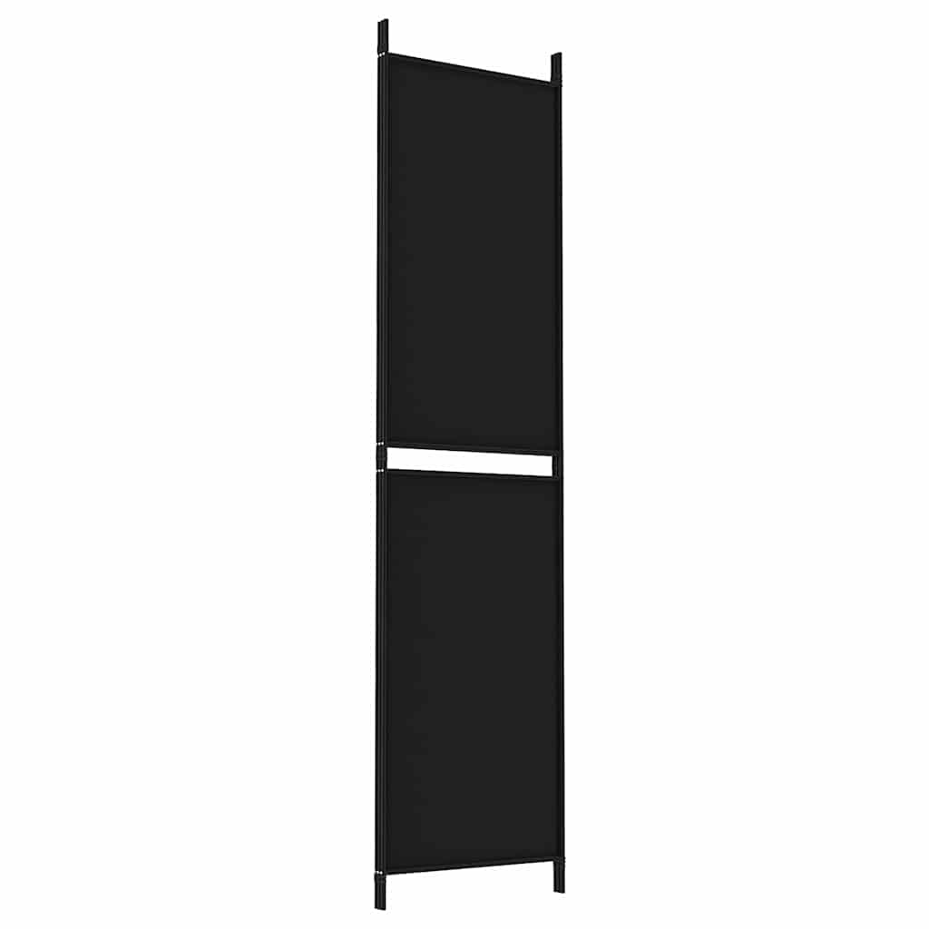 Divisorio a 3 Pannelli Nero 150x200 cm in Tessuto - homemem39