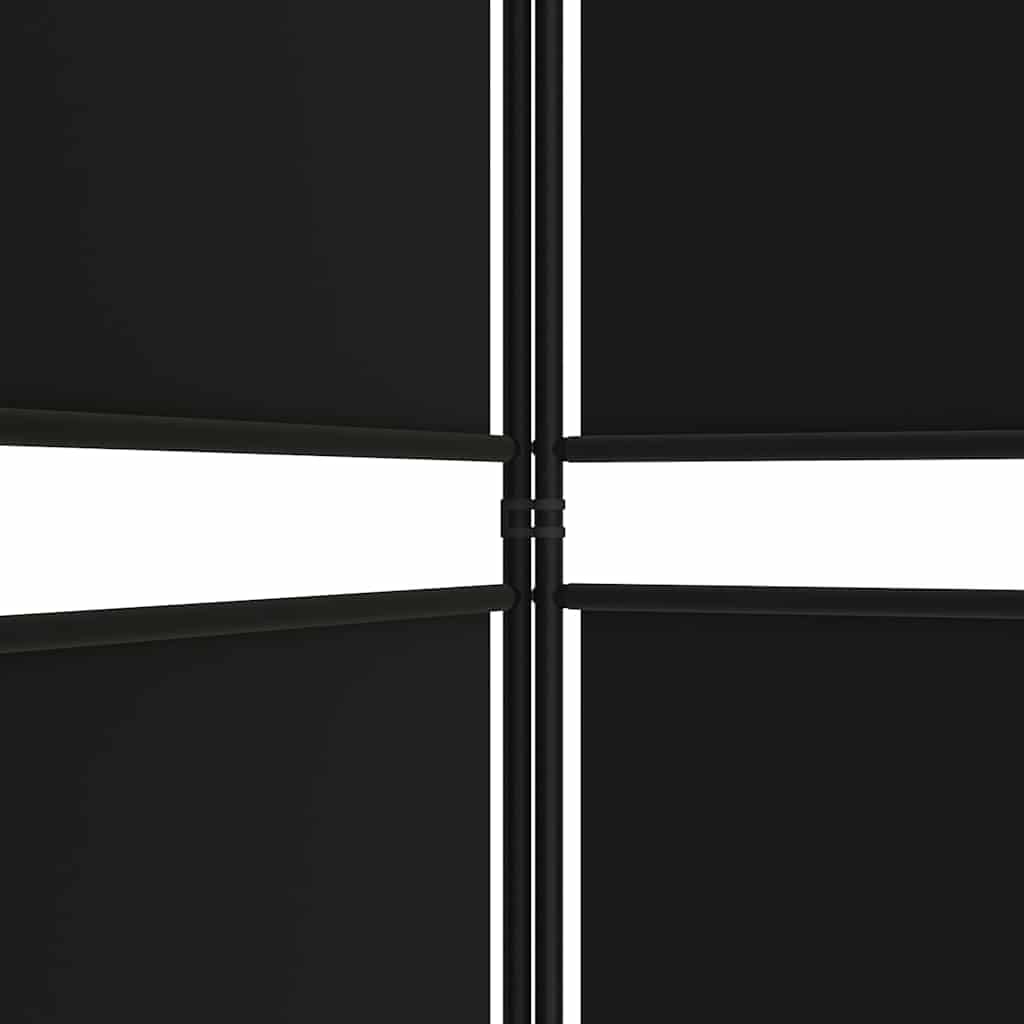 Divisorio a 3 Pannelli Nero 150x200 cm in Tessuto - homemem39