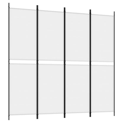 Divisorio a 4 Pannelli Bianco 200x200 cm Tessuto - homemem39
