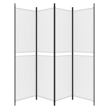 Divisorio a 4 Pannelli Bianco 200x200 cm Tessuto - homemem39