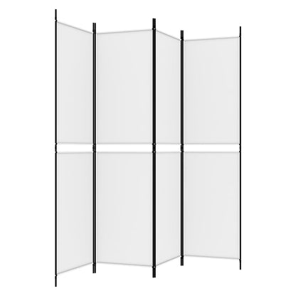 Divisorio a 4 Pannelli Bianco 200x200 cm Tessuto - homemem39