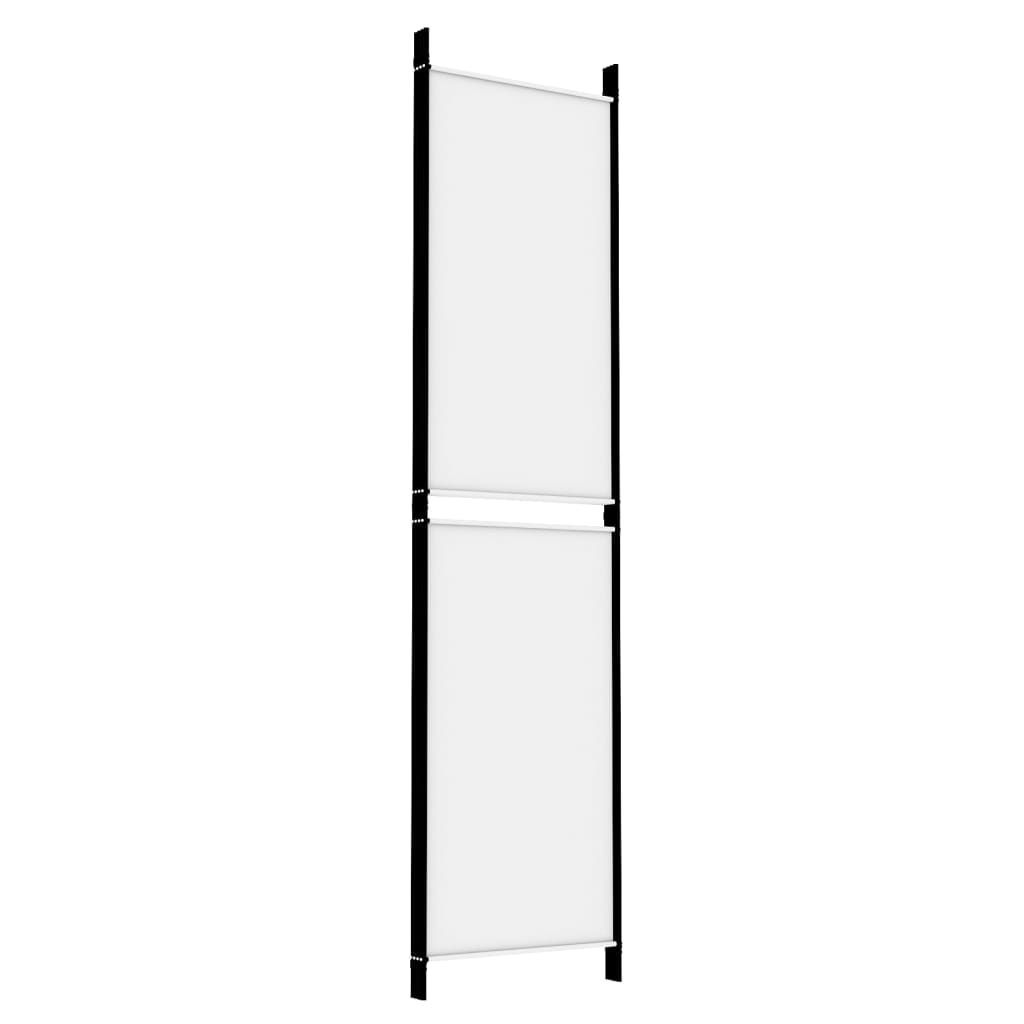 Divisorio a 4 Pannelli Bianco 200x200 cm Tessuto - homemem39