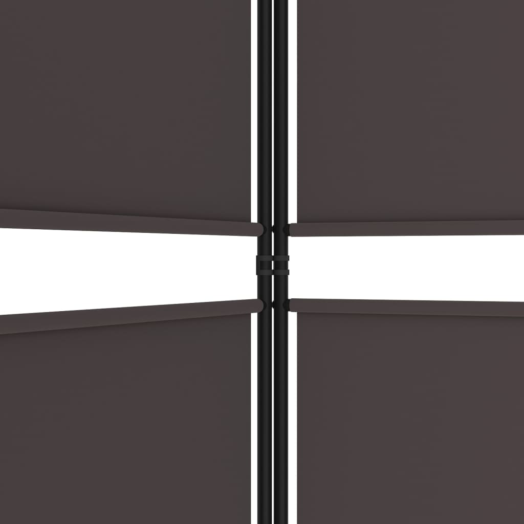 Divisorio a 4 Pannelli Marrone 200x200 cm in Tessuto | homemem39
