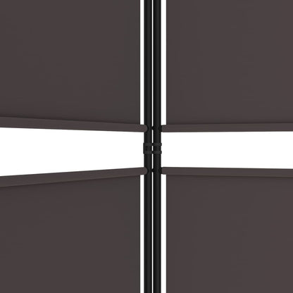 Divisorio a 4 Pannelli Marrone 200x200 cm in Tessuto | homemem39