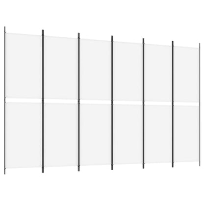 Divisorio a 4 Pannelli Bianco 300x200 cm Tessuto