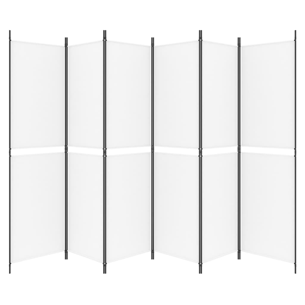 Divisorio a 4 Pannelli Bianco 300x200 cm Tessuto - homemem39