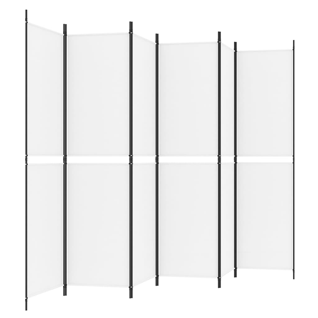 Divisorio a 4 Pannelli Bianco 300x200 cm Tessuto - homemem39
