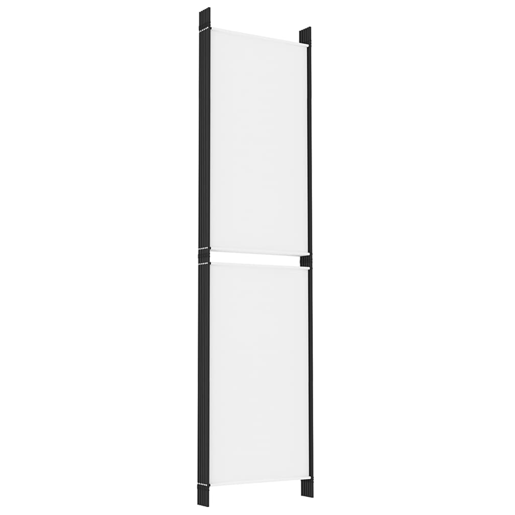 Divisorio a 4 Pannelli Bianco 300x200 cm Tessuto - homemem39