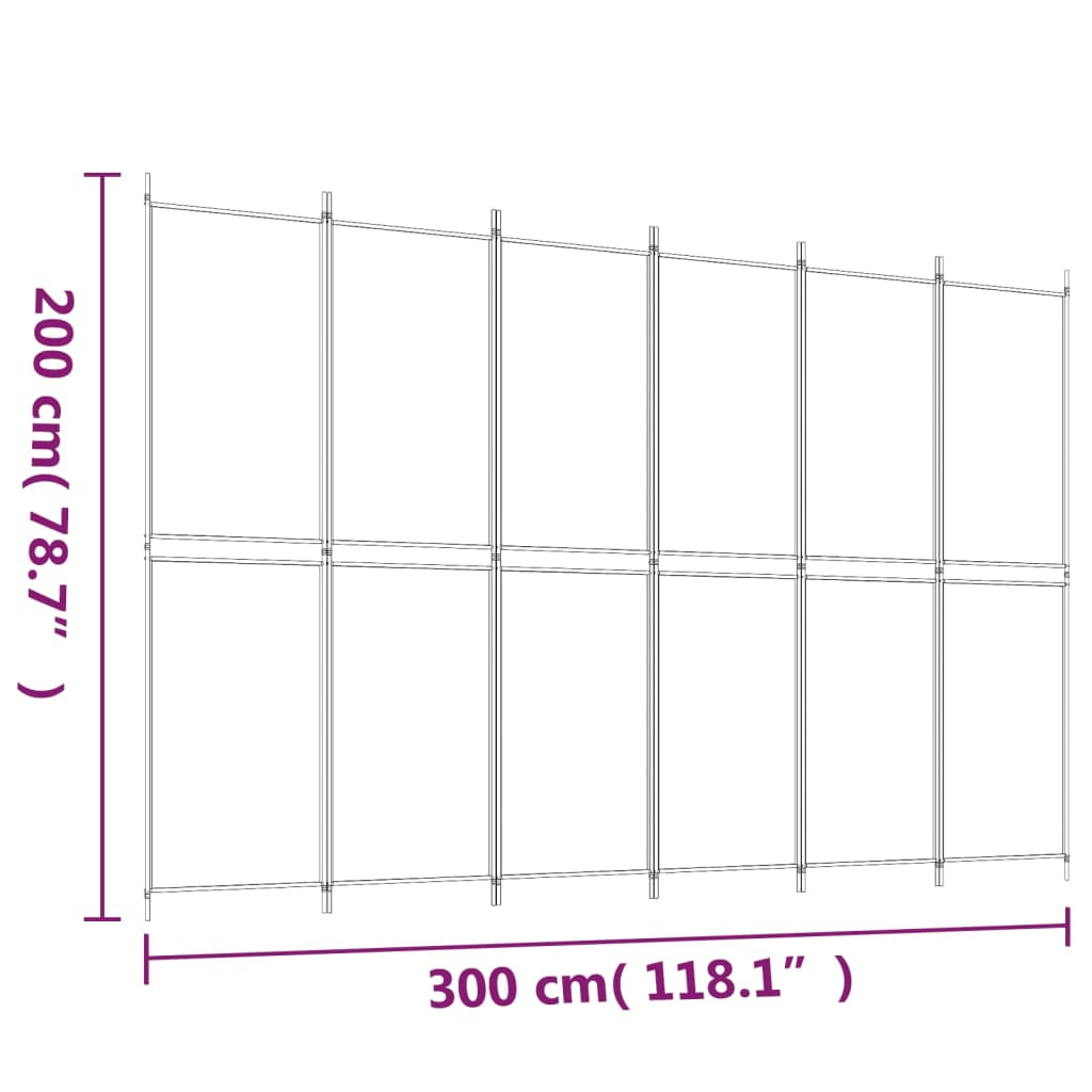 Divisorio a 4 Pannelli Bianco 300x200 cm Tessuto - homemem39