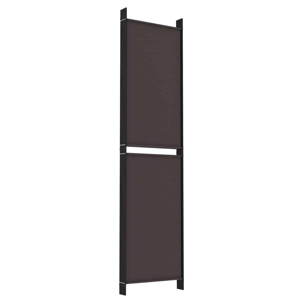 Divisorio a 6 Pannelli Marrone 300x200 cm in Tessuto | homemem39