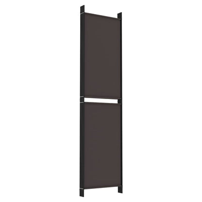 Divisorio a 6 Pannelli Marrone 300x200 cm in Tessuto | homemem39